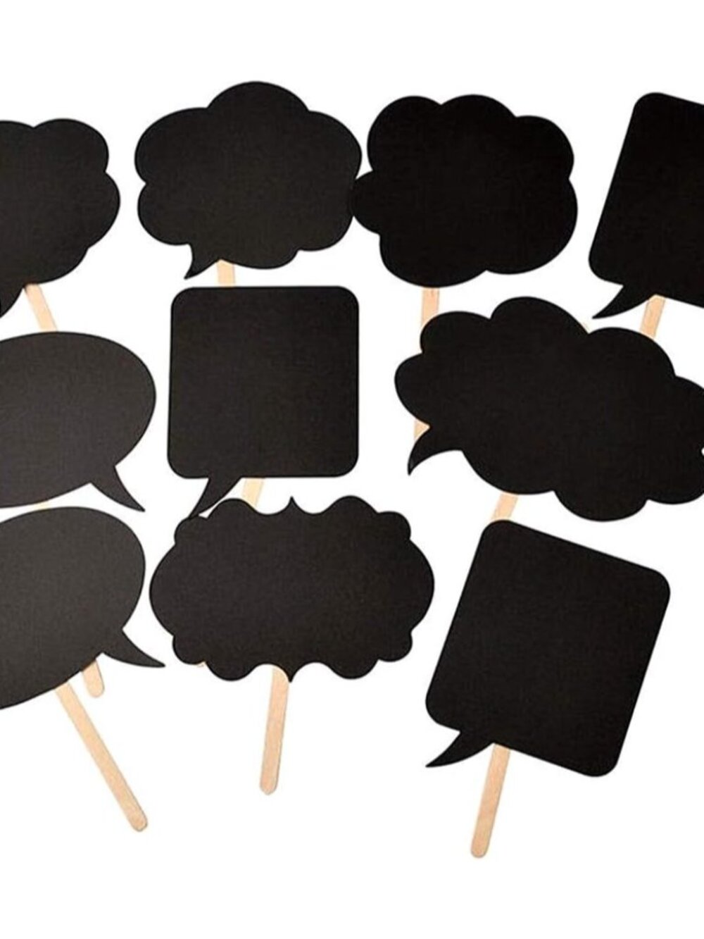 Photo Booth Props Kit,Writable Black Paper Card Board Photographing Props for We